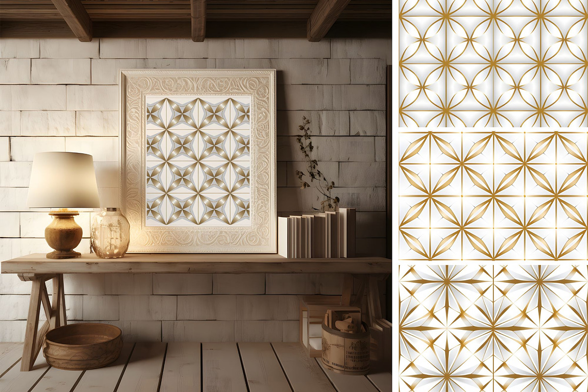Lux Gold Geometrics seamless pattern, a Pattern Graphic by ARTOZEN DIGITAL (Photo 6 of 10)