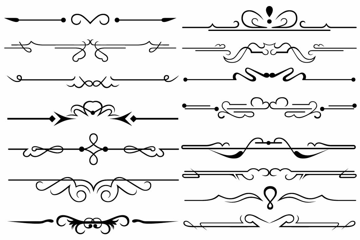 Vector set ornaments 42, a Pattern Graphic by LineworkStock