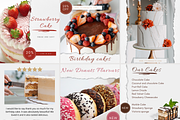 32 CAKE Instagram Canva Templates, a Social Media Template by Talipic Designs (Thumbnail 3 of 7)
