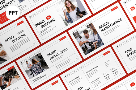 White Company Brand Guideline PPT, a Presentation Template by graphicook