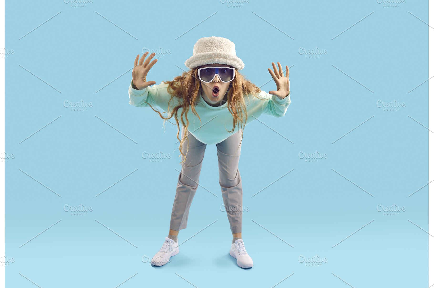 Woman in fashionable hat and glasses, a Person Photo by StudioRomantic