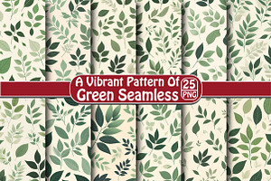 A Vibrant Pattern Of Green Seamless, an Illustration by DreamPrint404