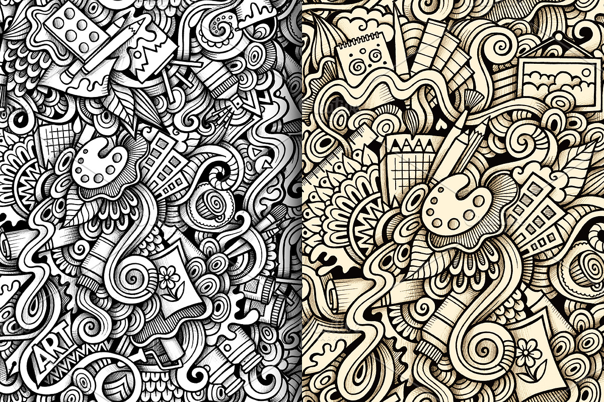 Art Graphics Doodles Patterns, a Pattern Graphic by BALABOLKA (Photo 3 of 6)