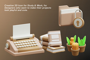 Cute Design Icon 3D Illustration V2