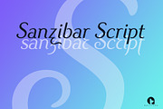 Sanzibar Script, a Script Font by ArtyType (Thumbnail 1 of 8)
