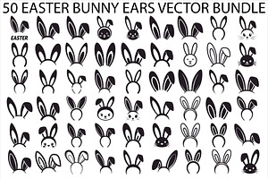 Easter Bunny Ears Vector Bundle, an Illustration by jahid234