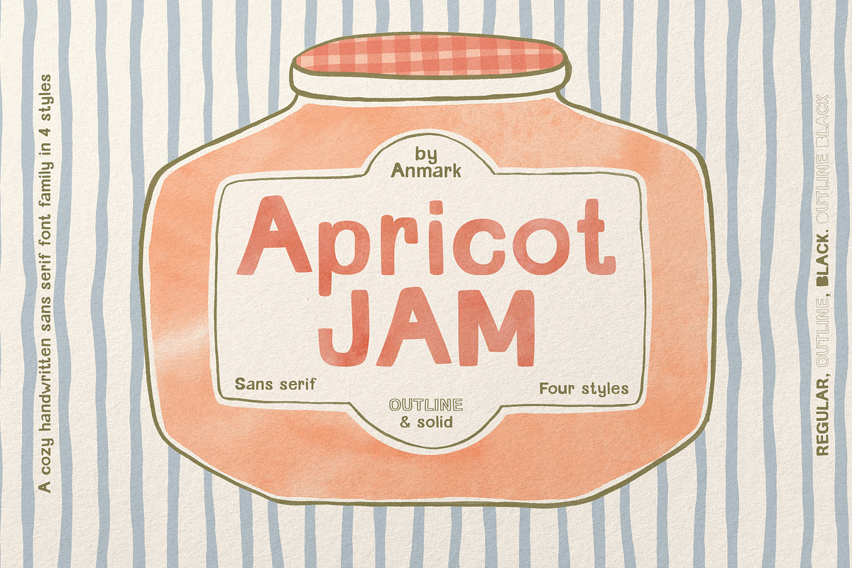 Apricot Jam | Handwritten Sans Serif, a Sans Serif Font by AnMark (Photo 1 of 15)