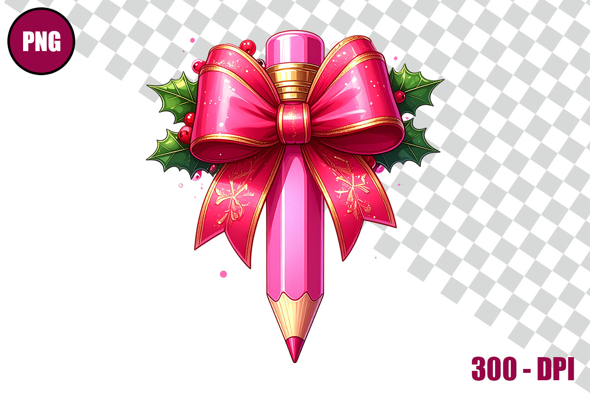 Pencil with Bow Clipart Bundle Files, a Decorative Illustration by taramija (Photo 17 of 26)