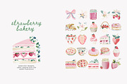 Watercolor strawberry clipart set, a Decorative Illustration by Patishop Art (Thumbnail 8 of 10)
