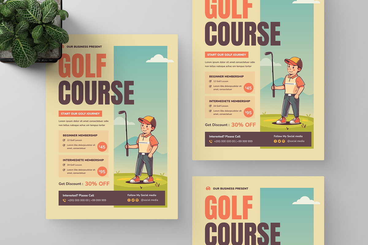 Golf Course Flyer, a Flyer Template by Annora Studio (Photo 5 of 5)