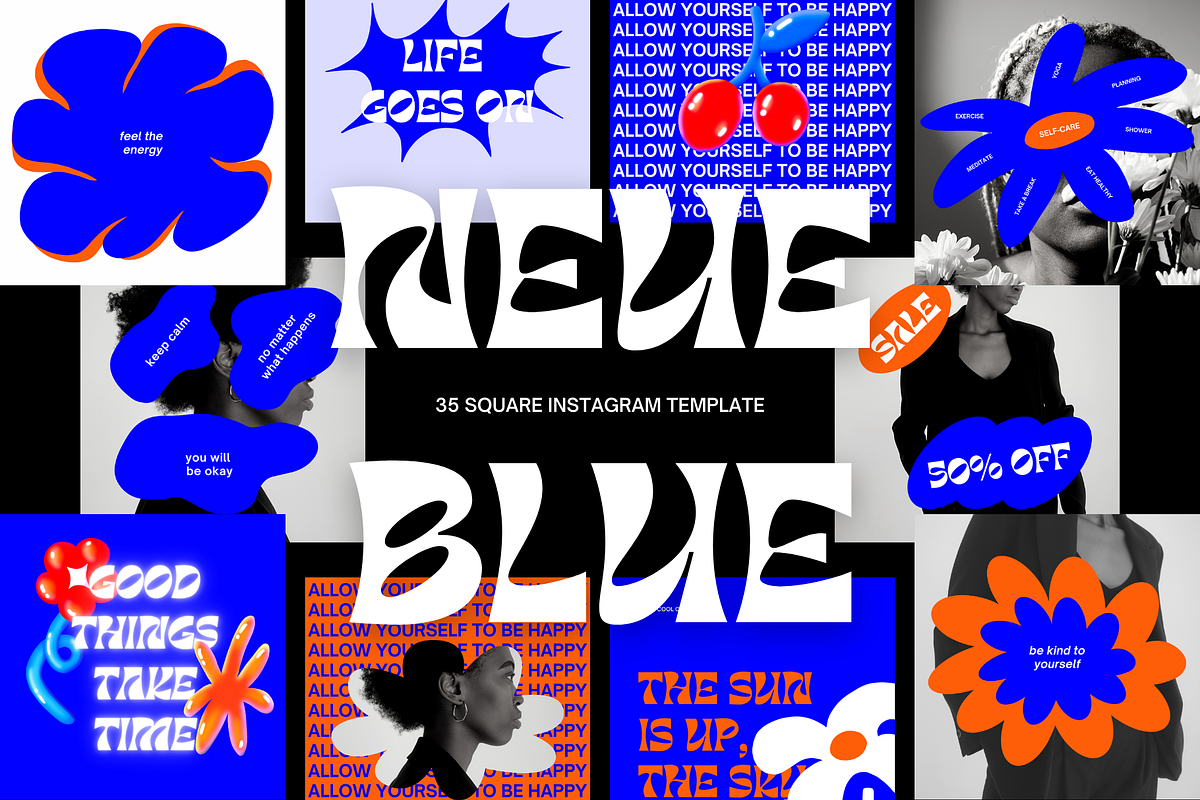 Neue Blue Instagram Post CANVA, a Social Media Template by Elokka Std. (Photo 1 of 9)