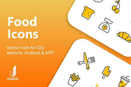 Food Icons Pack For Website and App