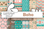Boho Paper Pack, a Pattern Graphic by Zlatoena Clipart (Thumbnail 1 of 4)