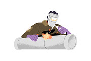Welders work with metal set, a Work Illustration by PaperTrident (Thumbnail 3 of 9)