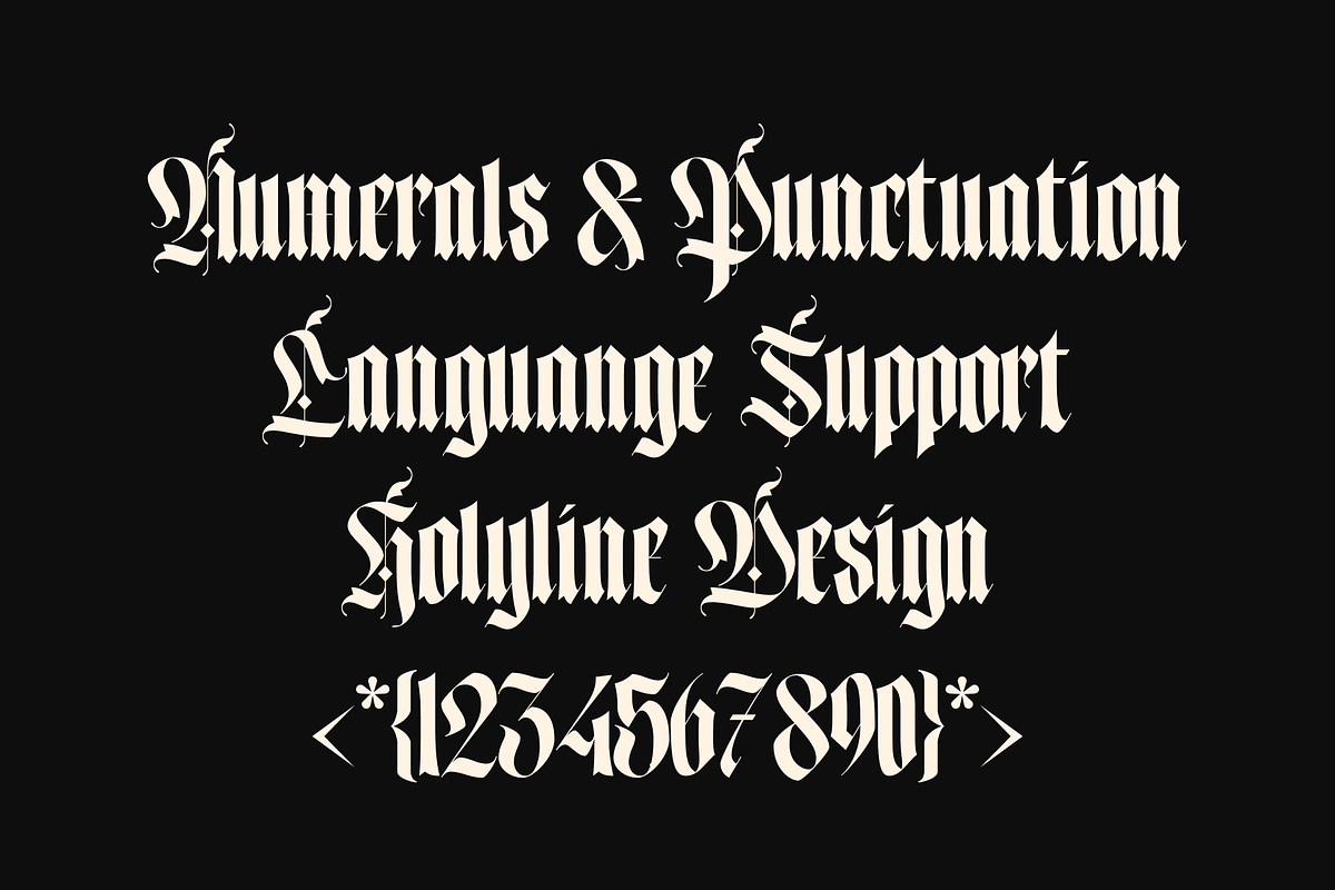 Wild Gothic - Blackletter Font, a Blackletter Font by Holyline Design (Photo 6 of 10)