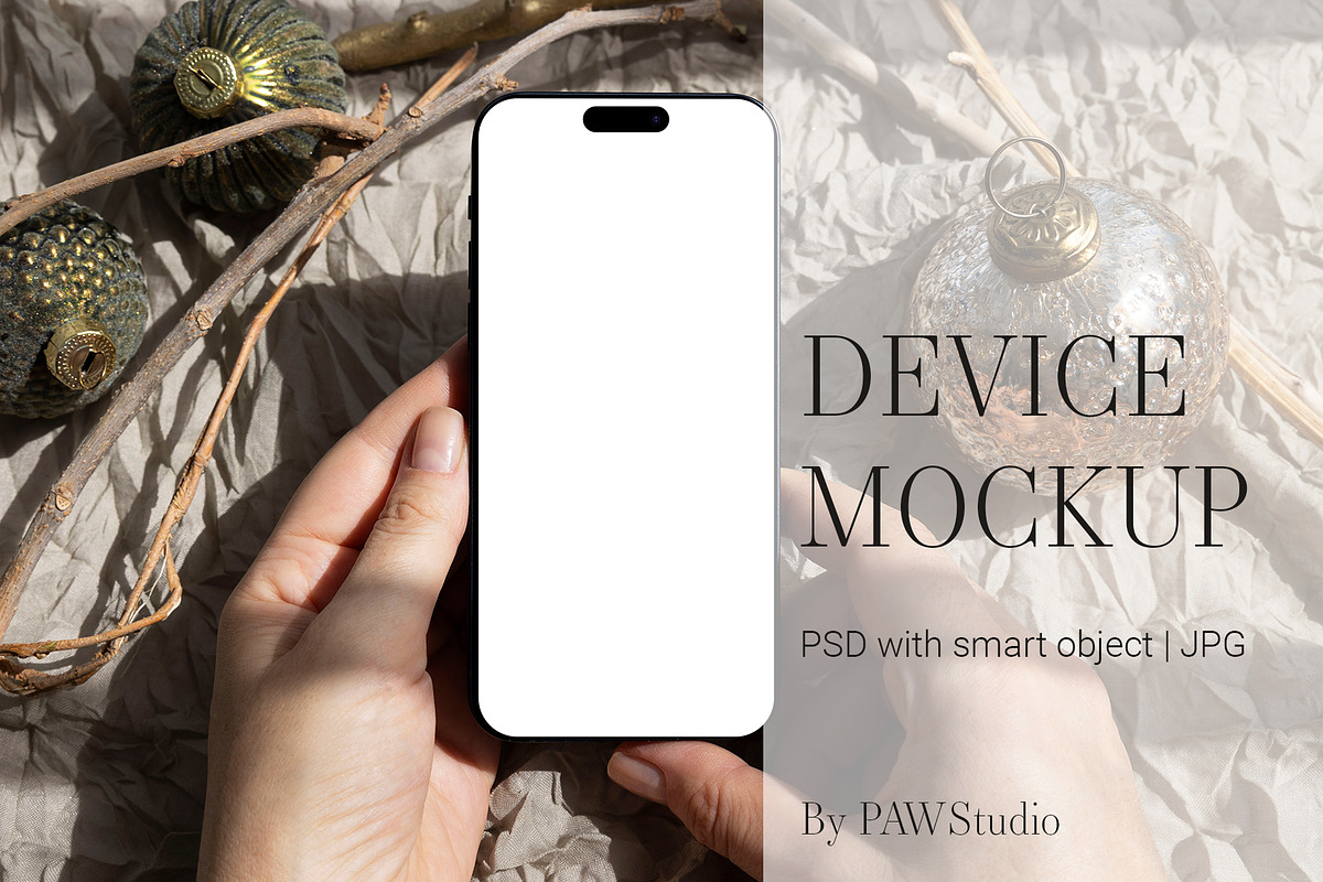Xmas Device Mockup Phone ch4, an iPhone Mockup by PawMockups (Photo 1 of 10)