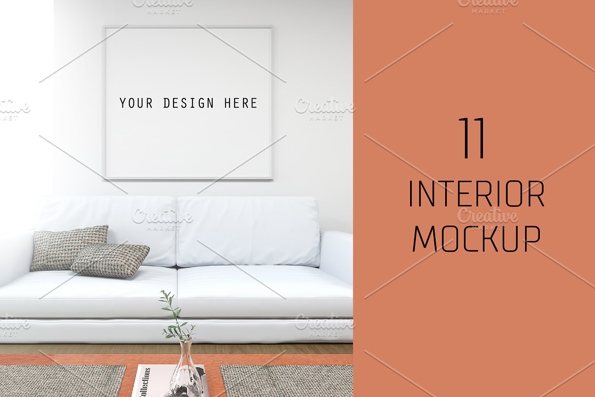 Mockup interior with frame, a Product Mockup by 2D/3D (Photo 1 of 12)