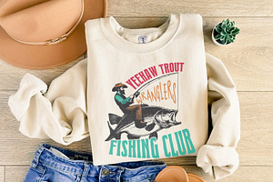 Trendy Western Fishing Club PNG