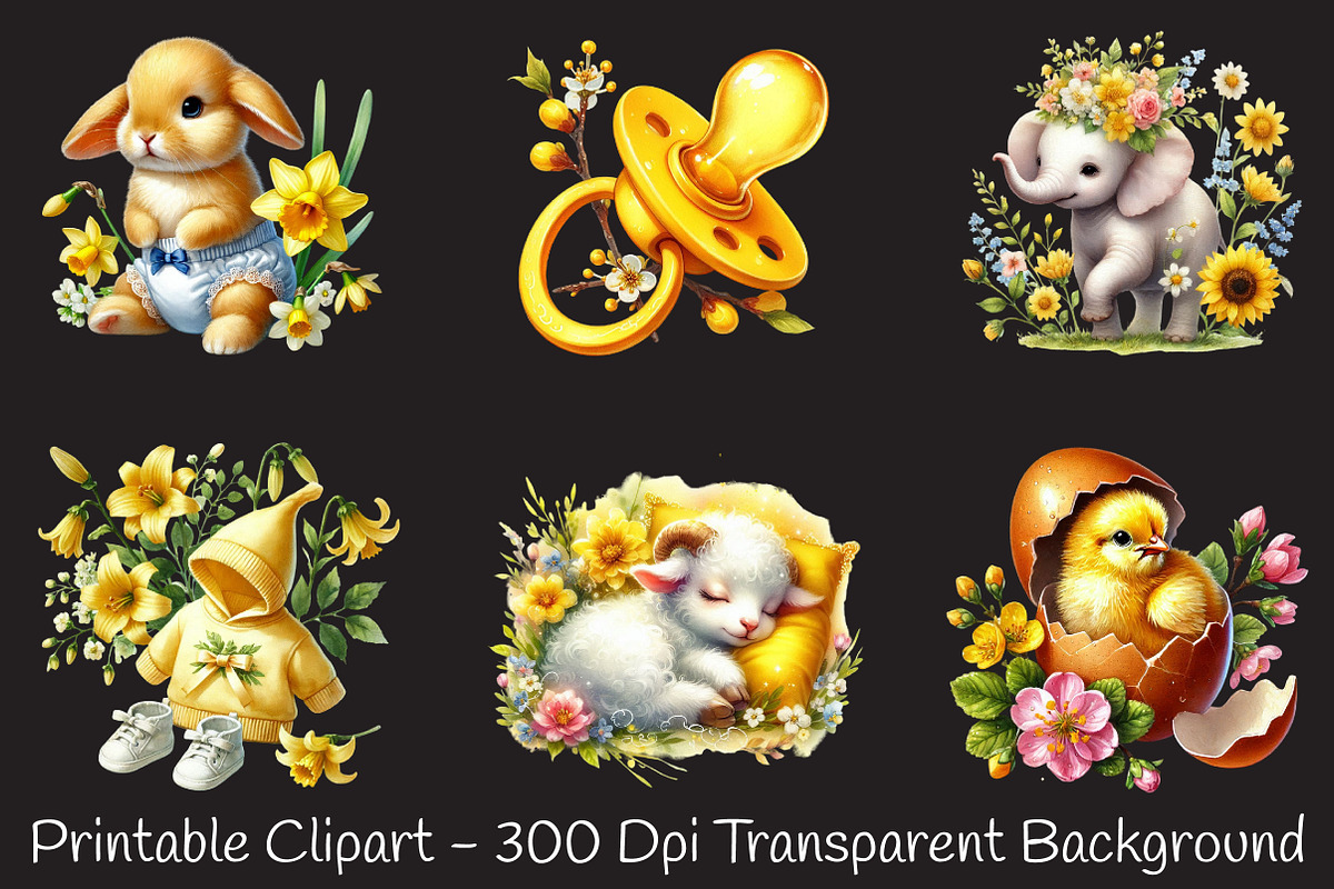 Spring baby clipart, an Illustration by RobertsArt (Photo 6 of 7)
