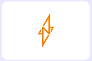 Letter N minimal brand Logo template