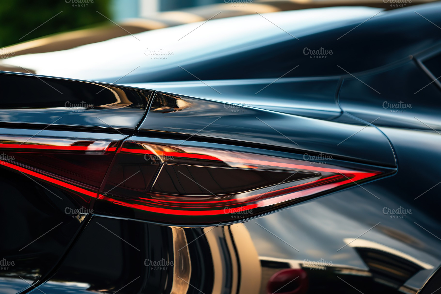 Taillights of a new modern car, a Transportation Photo by AlyaAnd