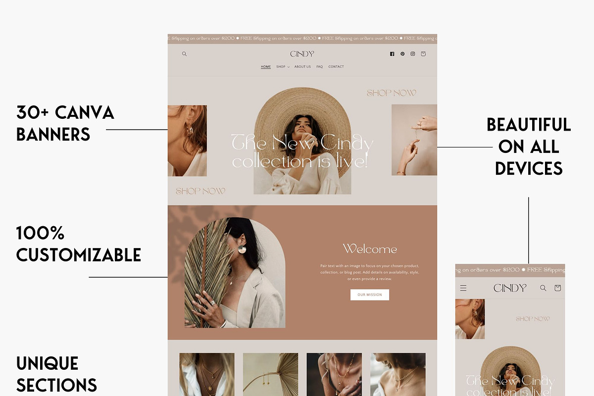 Cindy - Boho Shopify Theme, a Shopify Template by Studio Zash (Photo 3 of 14)