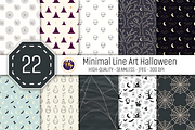 Minimal Line Art Halloween Patterns, a Pattern Graphic by Coco Bloom (Thumbnail 1 of 5)