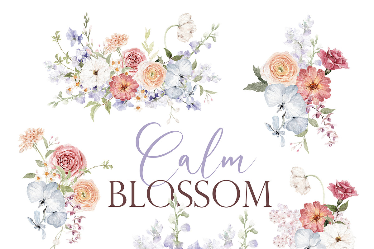 Watercolor Flower - Calm Blossom, a Decorative Illustration by Beigetime (Photo 6 of 16)