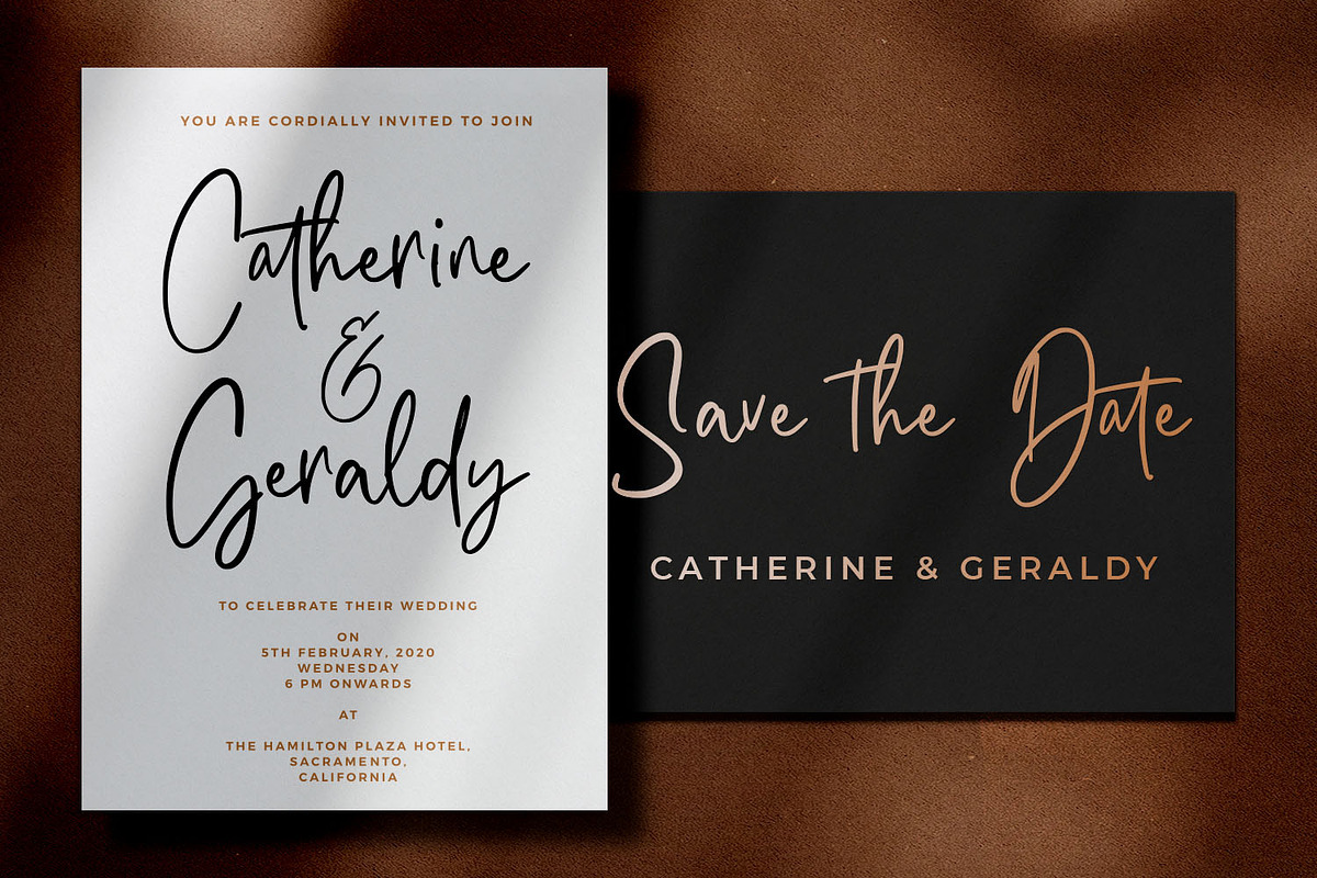 Millea Beatrice Signature Font, a Script Font by Kotak Kuning Studio (Photo 2 of 9)