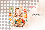 Watercolor Autumn Clipart Set, an Illustration by Anca Digital Vibe (Thumbnail 7 of 7)