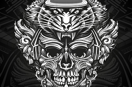 Brutal Musical Print Design | Vector