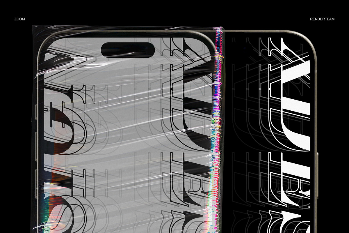 Holographic Brand Identity Mockups, a Packaging Mockup by Renderteam (Photo 8 of 14)