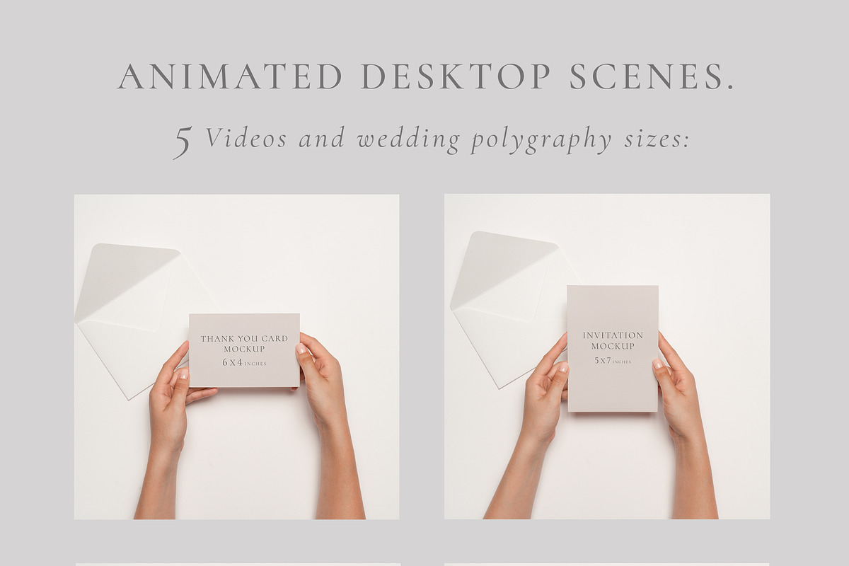 Animated Custom Wedding mockups, a Print Template by Una Matison (Photo 4 of 14)