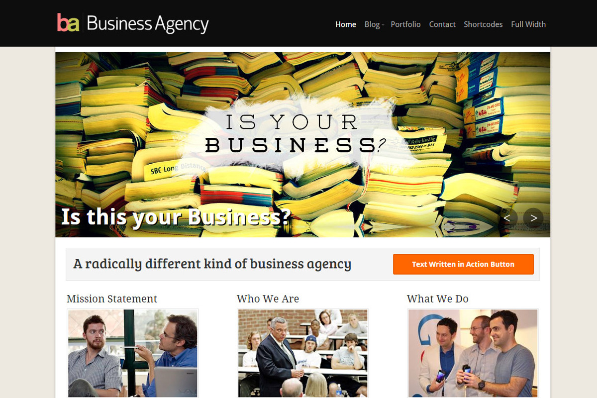 BusinessAgency Business Theme, a WordPress Template by Magazine3