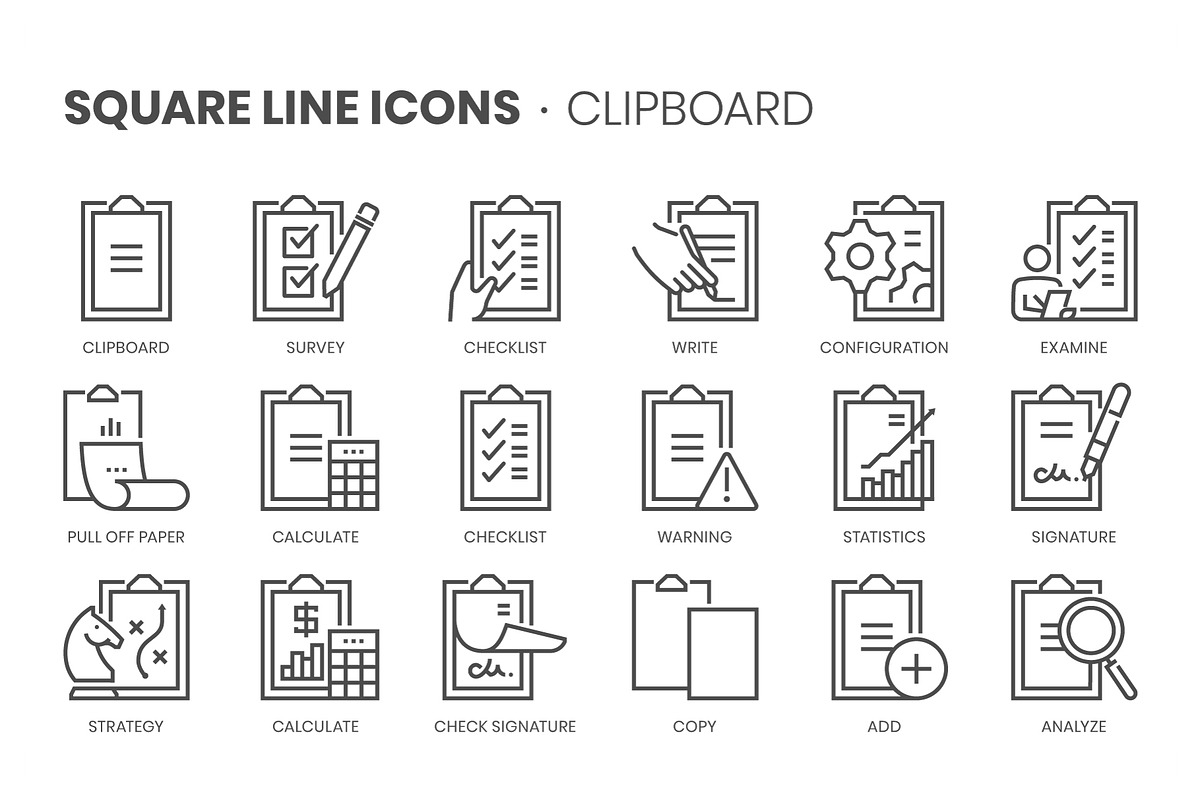 Square line icons, an Outline Icon by Howcolour (Photo 17 of 85)