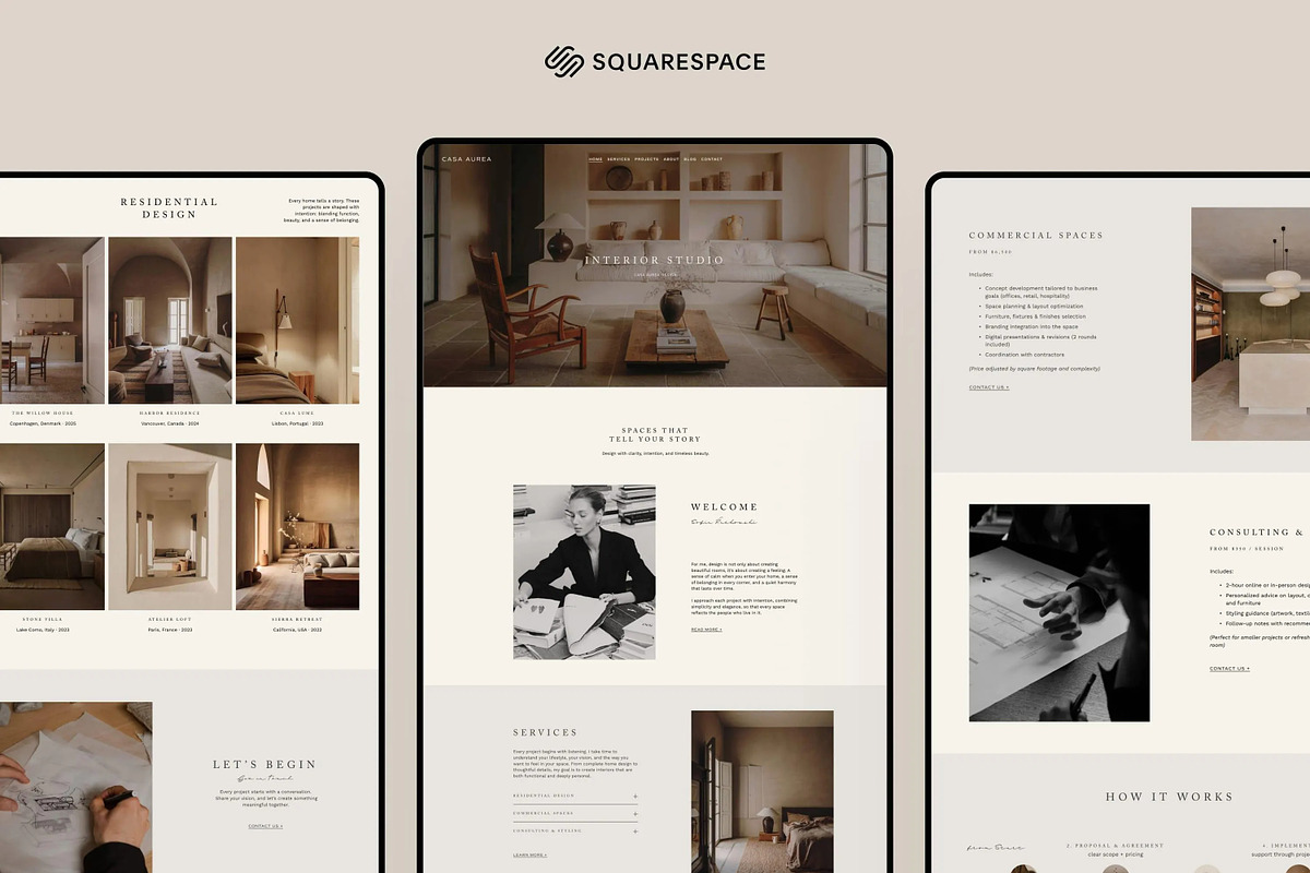Squarespace Template Interior Design, a Squarespace Template by The Soft Voice (Photo 2 of 9)