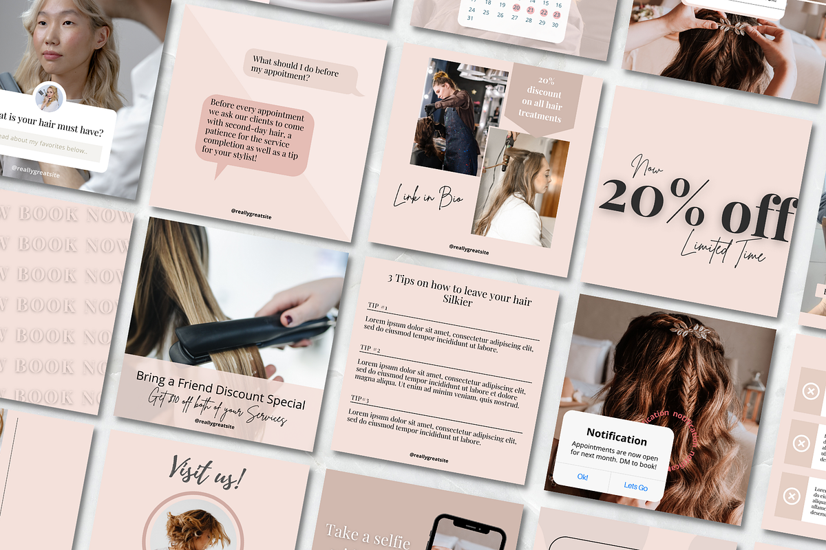 Hairstylist Instagram Templates, a Social Media Template by Social Assumptions (Photo 5 of 7)