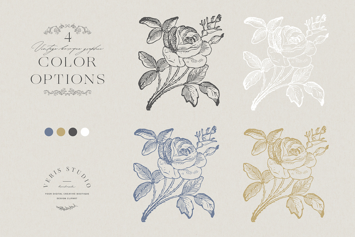 Baroque Vintage Vector Frames Crests, a Decorative Illustration by Veris Studio (Photo 13 of 14)