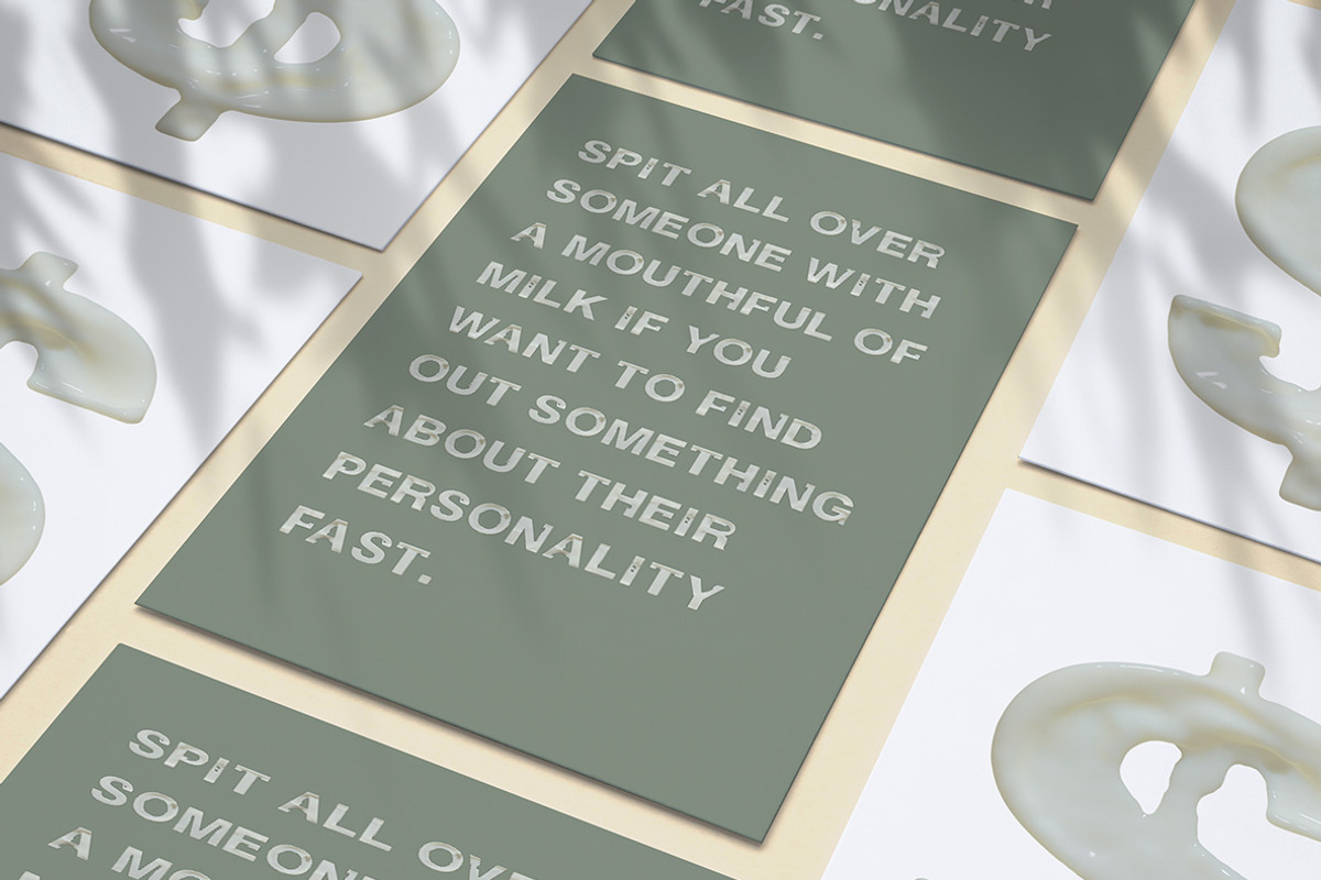 Milk Skimmed Font, a Font by Handmadefont (Photo 6 of 9)