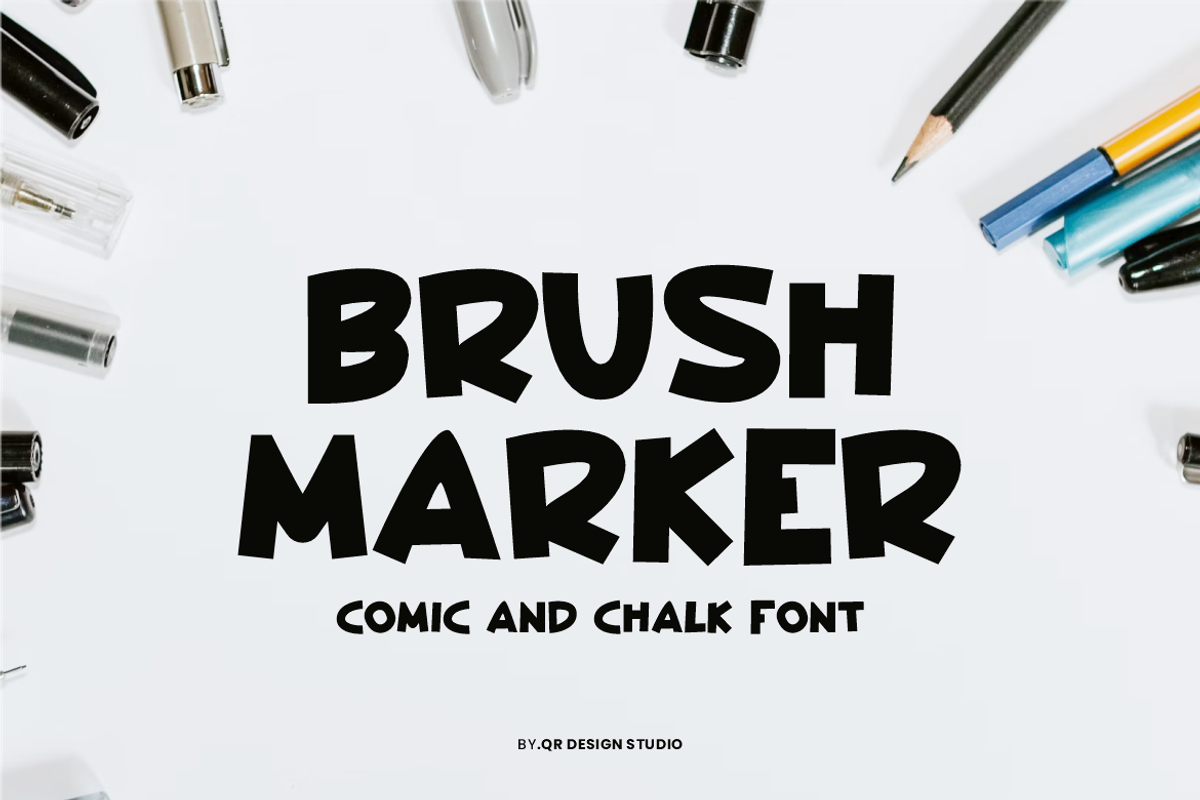 Rotax Marker - Comic & Chalk Font, a Handwritten Font by QR Design Studio (Photo 2 of 6)