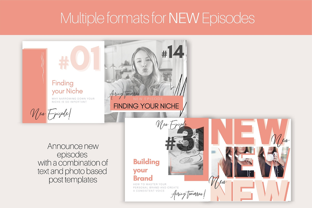 50 Podcast Instagram Template BUNDLE, a Social Media Template by Templatables (Photo 4 of 12)