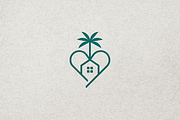 Minimalist Love House with Palm Logo, a Branding & Logo Template by Luxury Logos (Thumbnail 4 of 4)