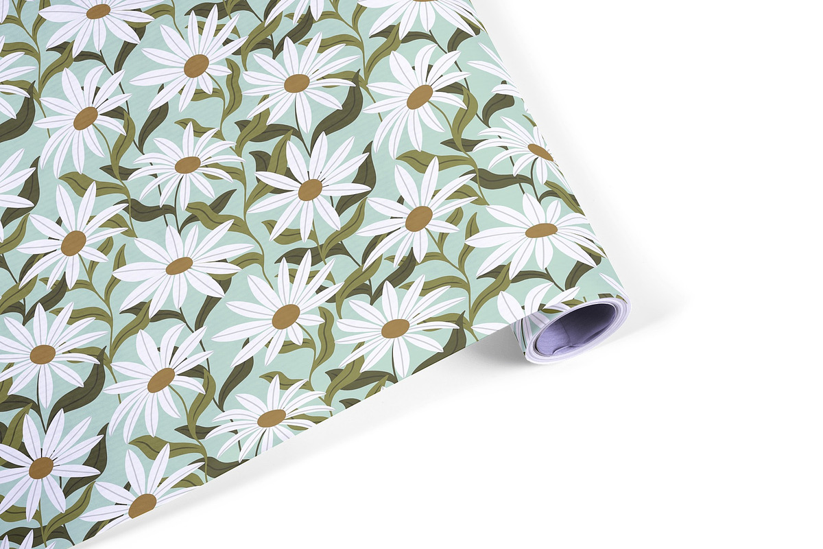 Daisy Flowers Repeat Vector Pattern, a Pattern Graphic by K McCormack Designs (Photo 3 of 4)
