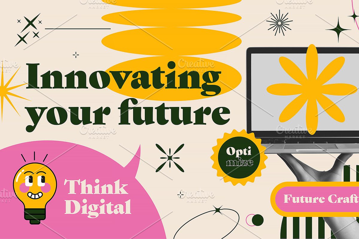 Innovation and Solution Banner, an Object Graphic by Creative Graphics