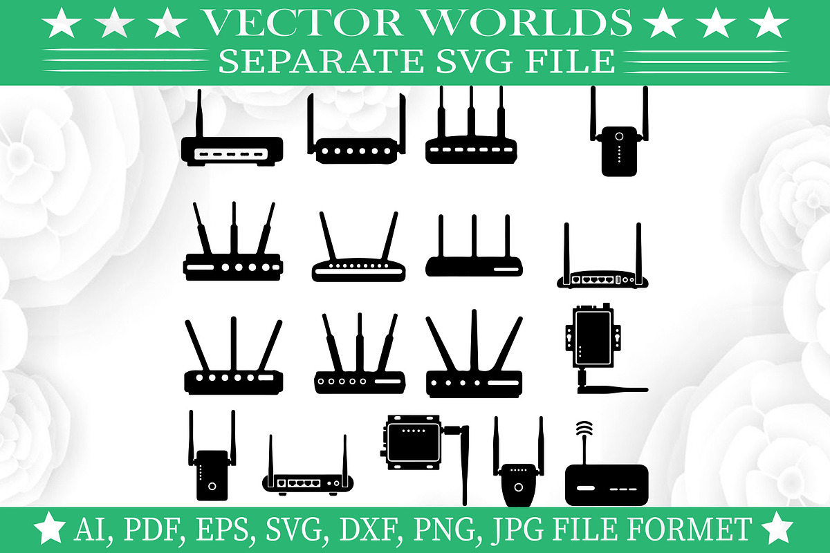 WIFI Router SVG, WIFI Router SVG, an Object Graphic by VectorWorlds