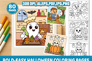 Bold & Easy Halloween Coloring Pages, a Seasonal Illustration by Coco Bloom (Thumbnail 1 of 3)