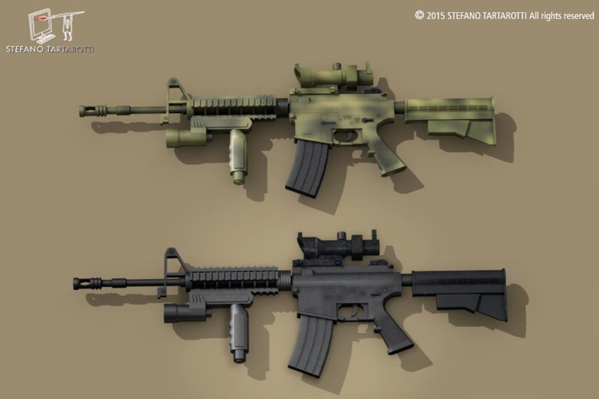 M4 rifle, an Object 3D Model by Tartino 3D models (Photo 8 of 10)