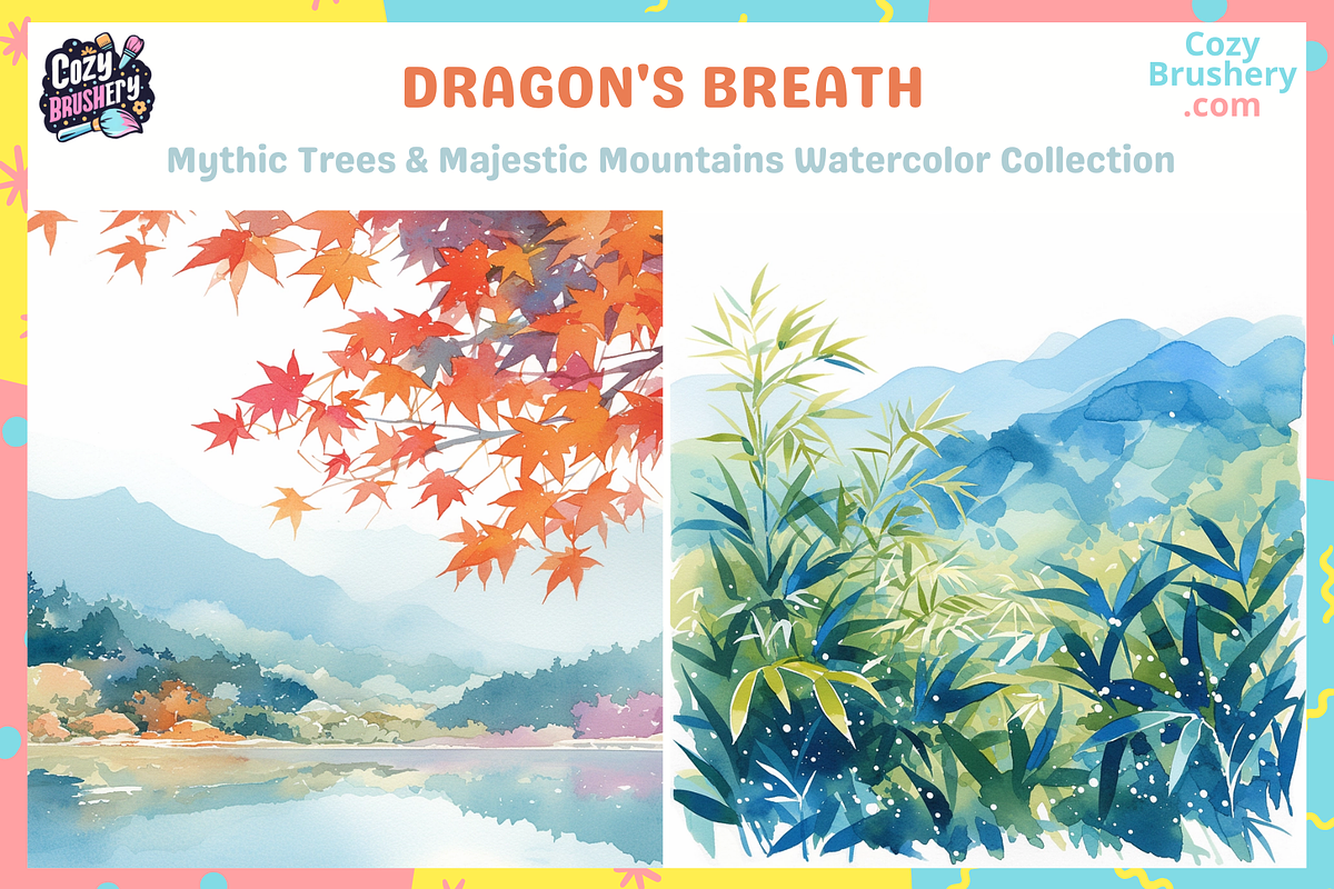 Procreate Chinese Watercolor Nature, a Brush Add-On by Cozy Brushery (Photo 3 of 5)