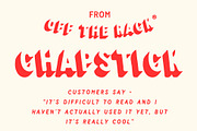 Chapstick Handdrawn Display Font, a Sans Serif Font by Off The Rack © (Thumbnail 1 of 7)