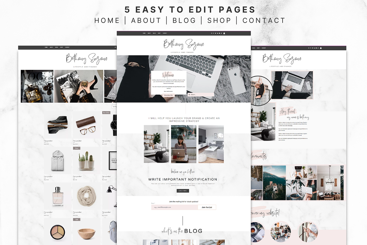 Wix website template for Bloggers, a Wix Template by Studio Eburnean (Photo 6 of 7)